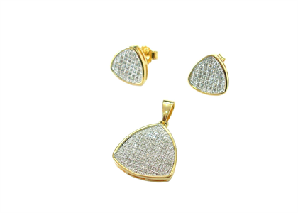 Gold Plated | CZ Studded Pendant Sets